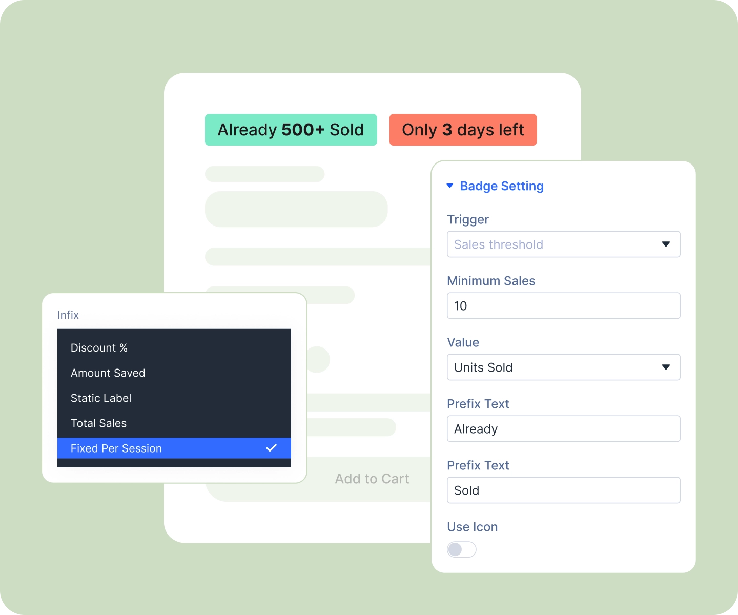 Divi WooCommerce Product Badges with Values