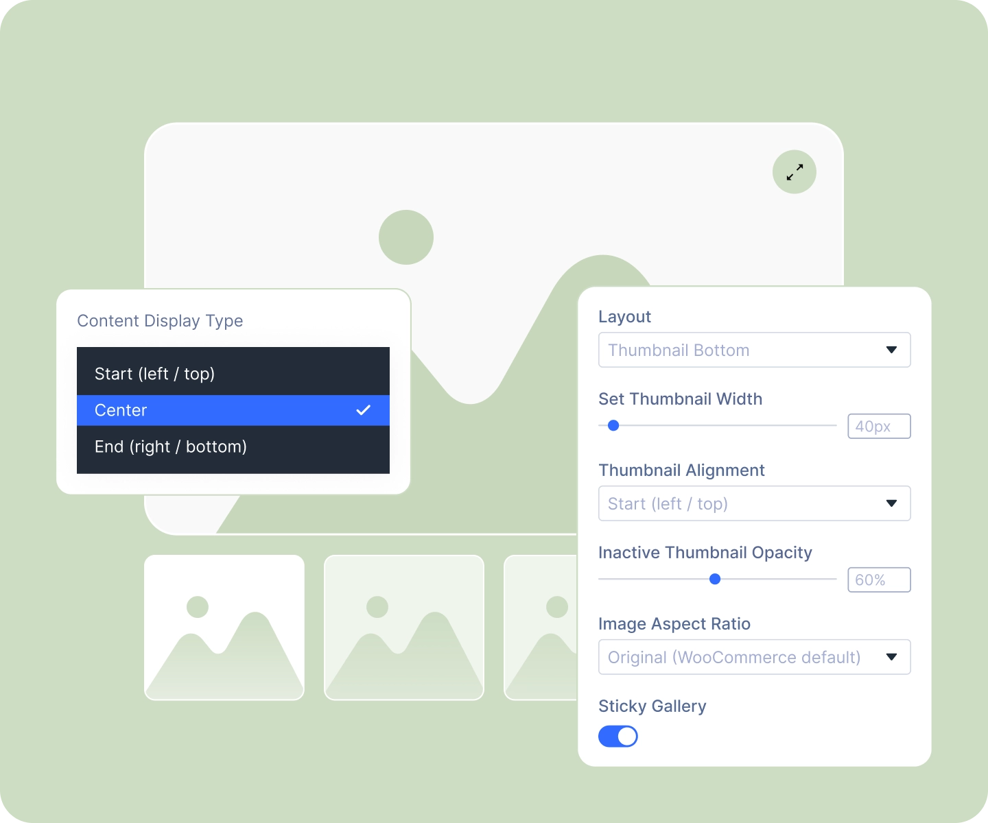 Divi WooCommerce Product Gallery Display Options
