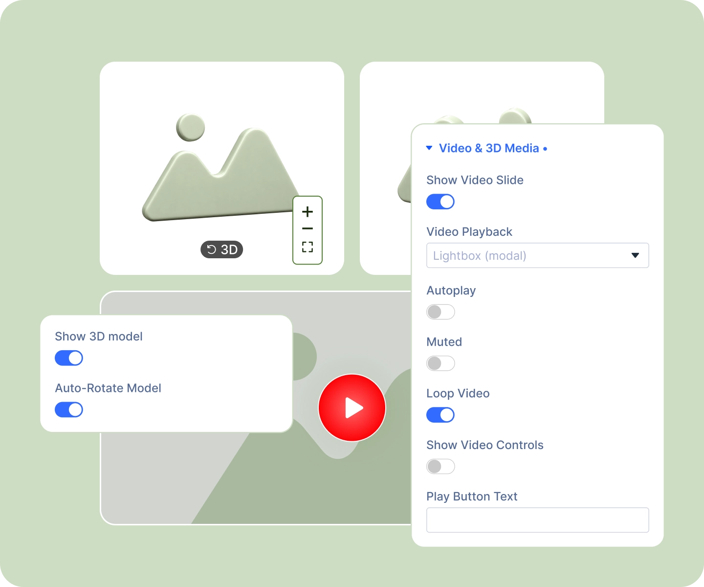 Divi WooCommerce Product Video & 3D Media Support in Gallery