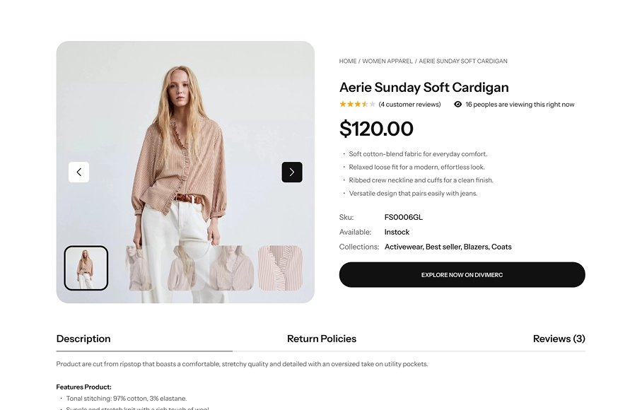Divi WooCommerce Product Page Template
