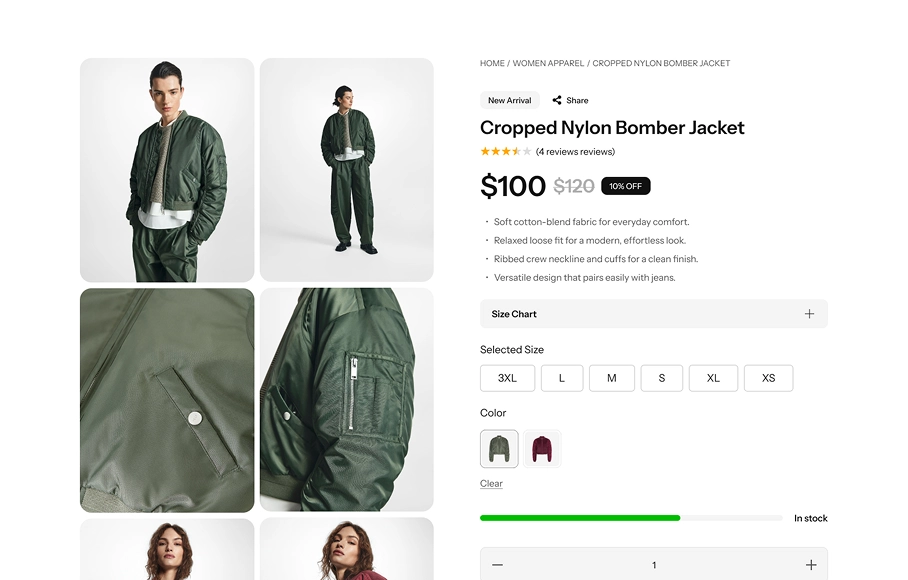 Divi WooCommerce Single Product Page Demo