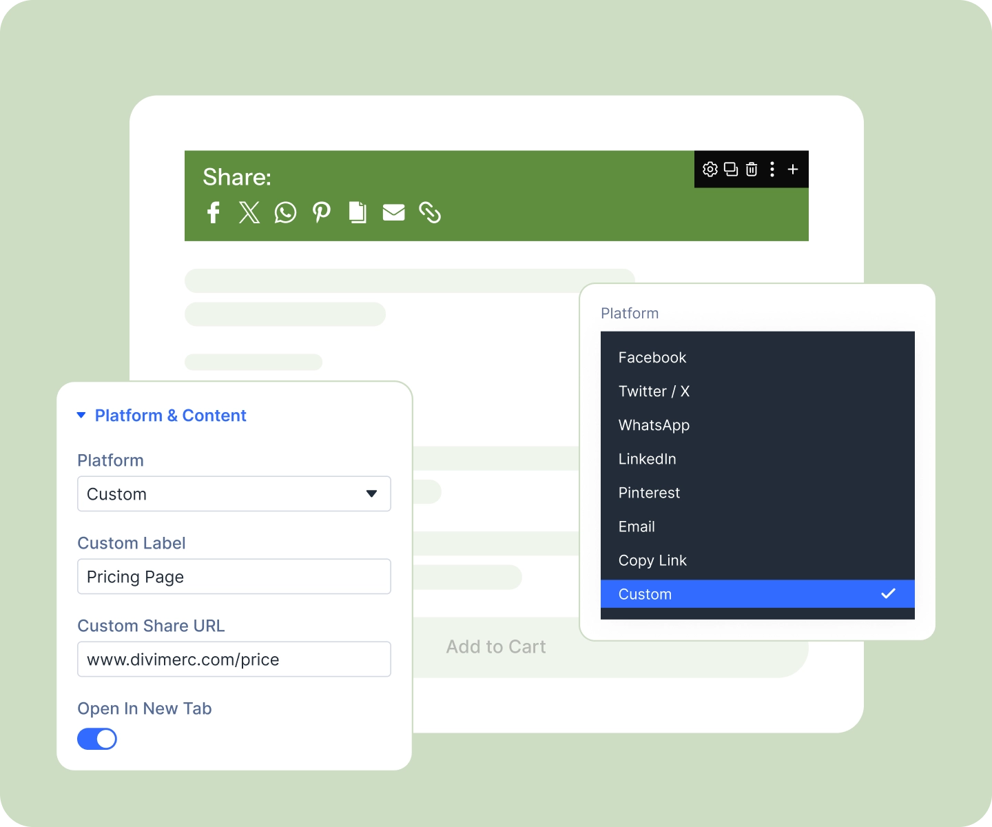Divi WooCommerce Product Social Share