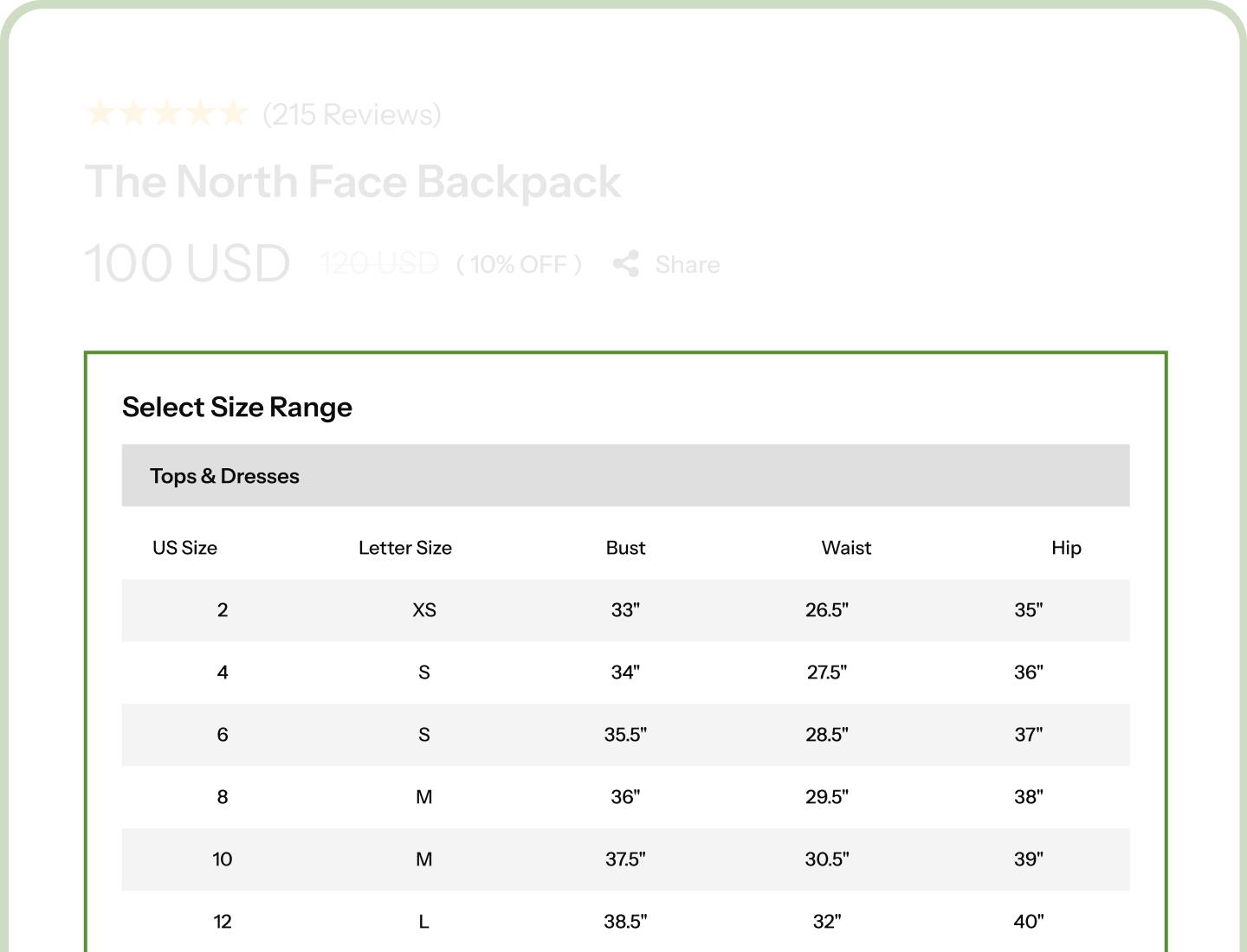 Divi Size Chart Module for WooCommerce