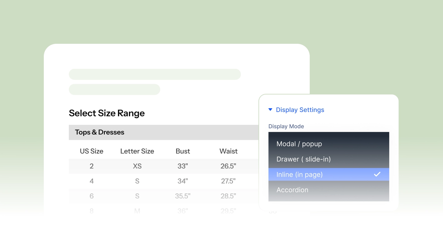 DiviMerc WooCommerce Size Chart Module
