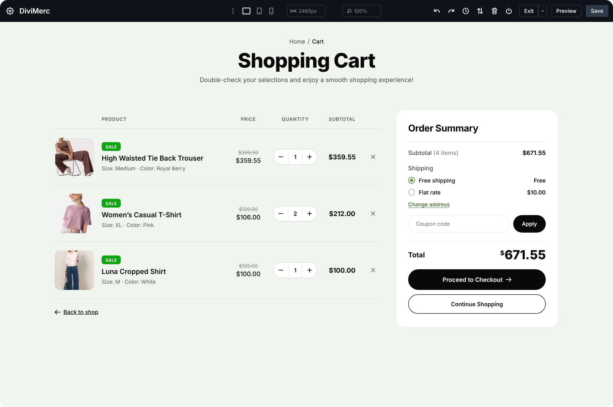 Cart Page Modules by DiviMerc