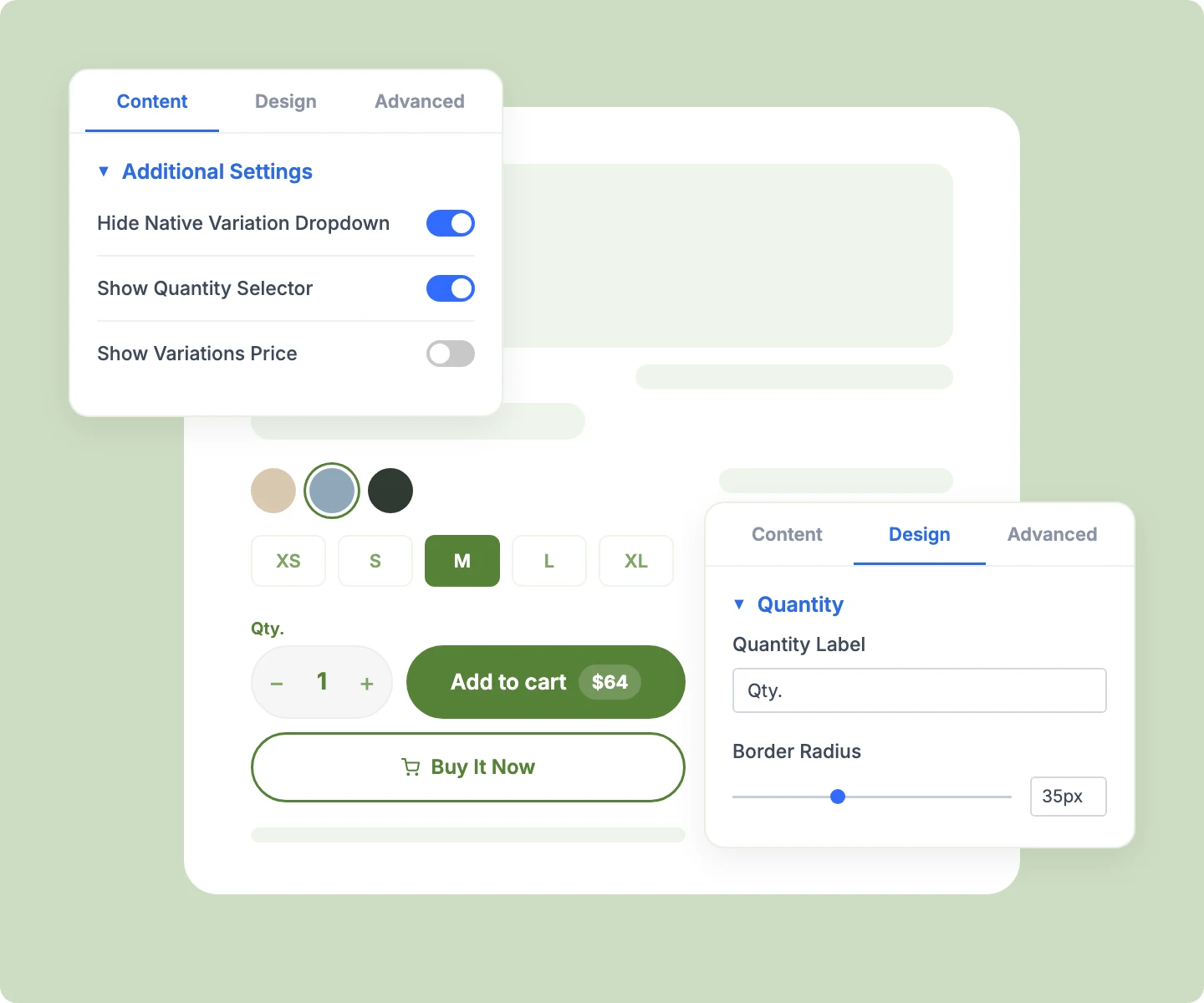 Divi WooCommerce Add to Cart With Variation Swatches