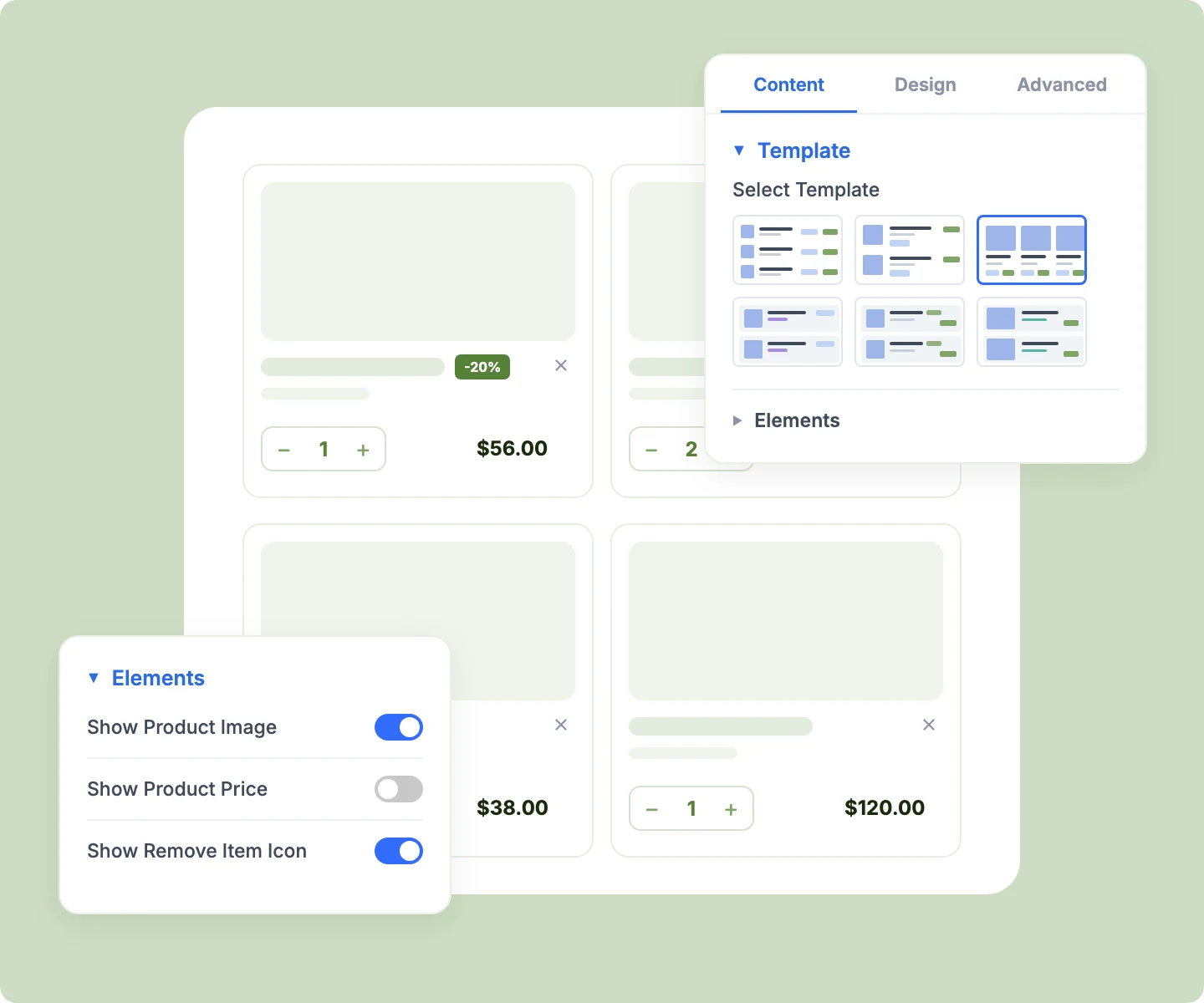 Divi WooCommerce Cart Products Templates