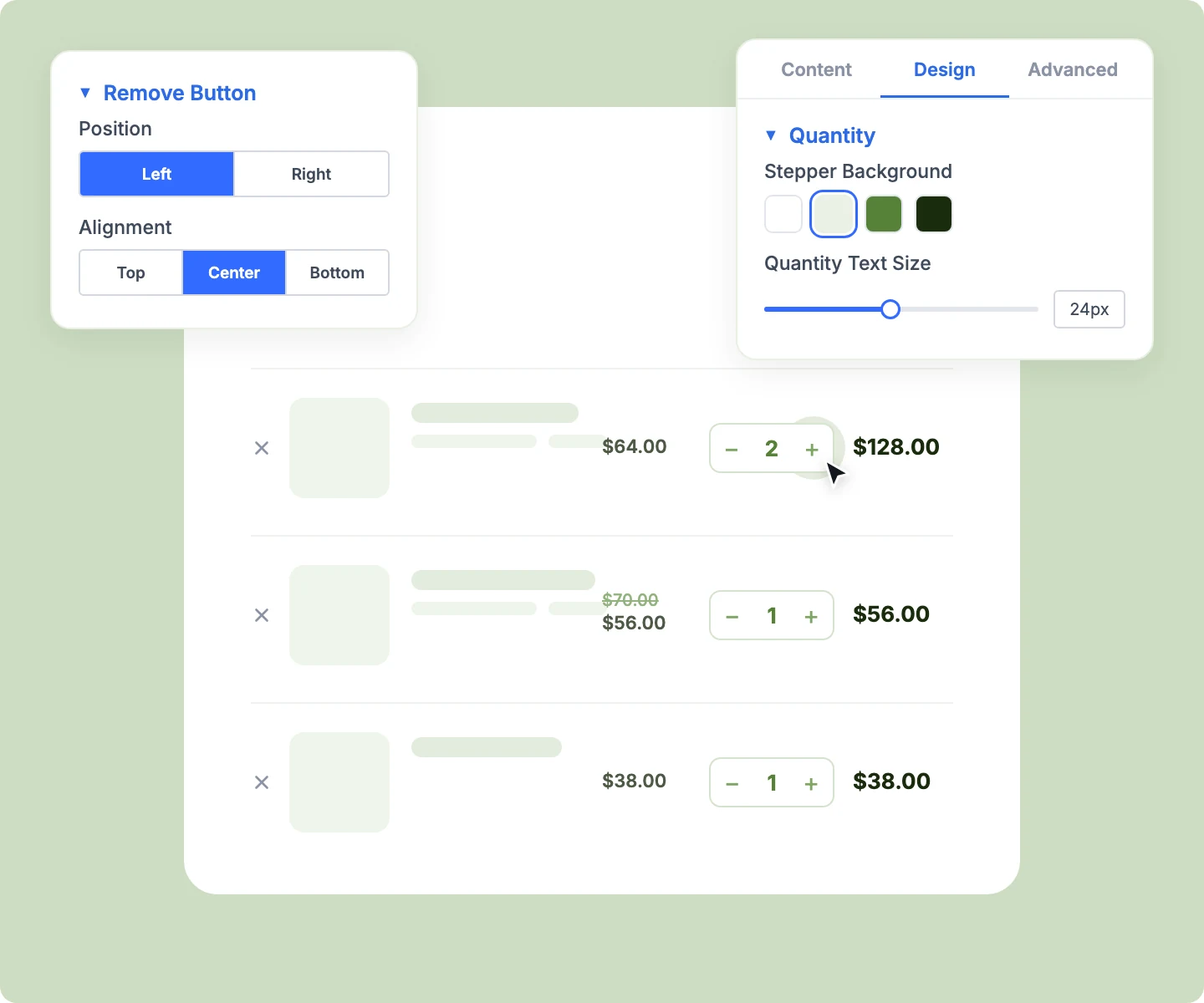 Divi WooCommerce Cart Quantity Stepper and Remove Button