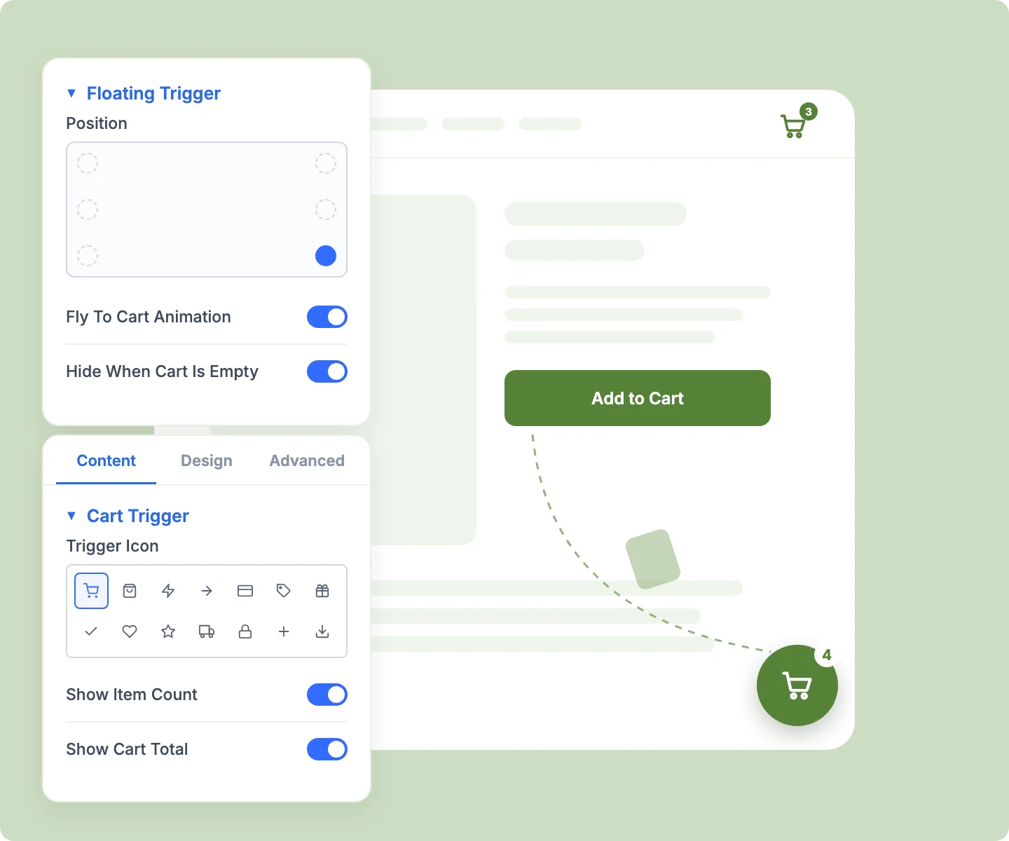 Divi WooCommerce Floating Cart Button