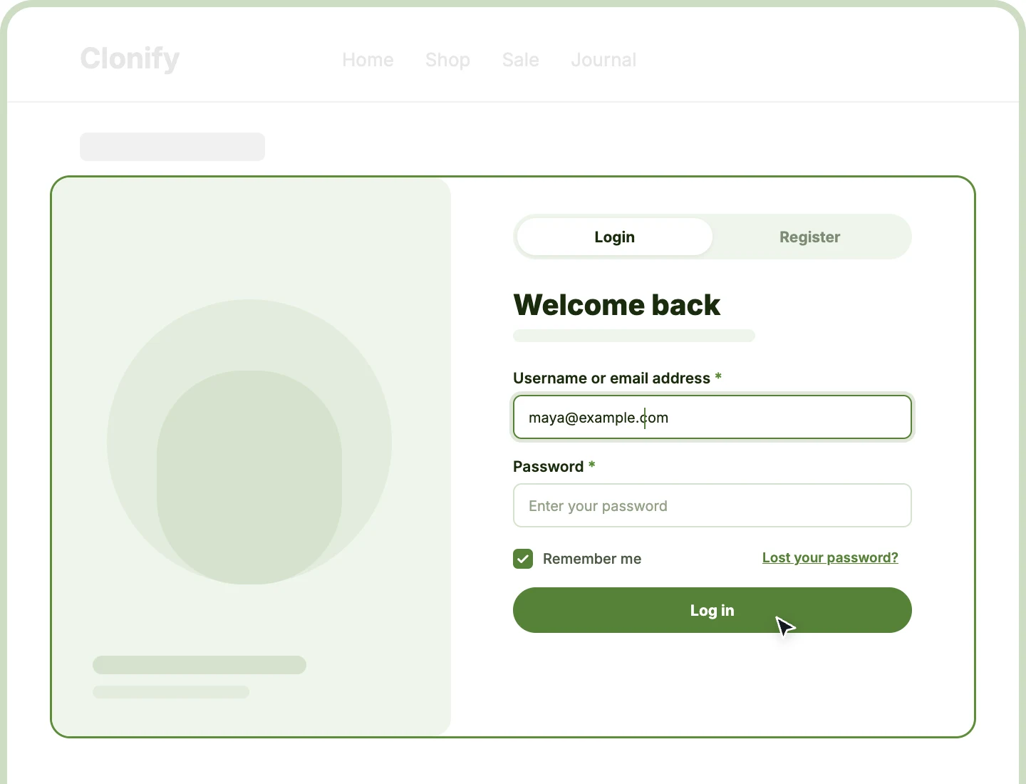 Divi Login & Register Module for the WooCommerce Login Page