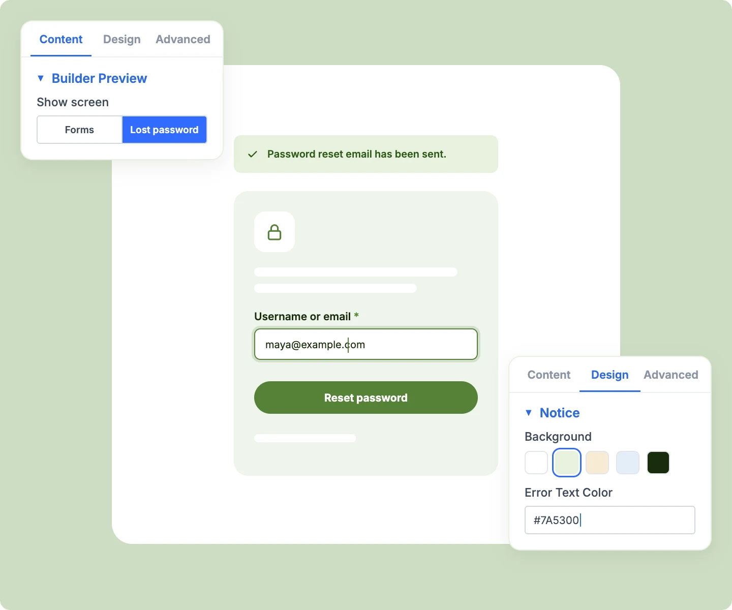 Divi WooCommerce Lost Password Form and Notices