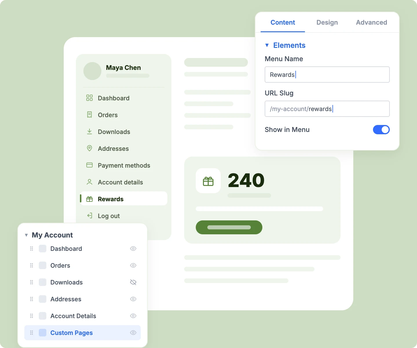 Divi WooCommerce My Account Screens and Custom Tab