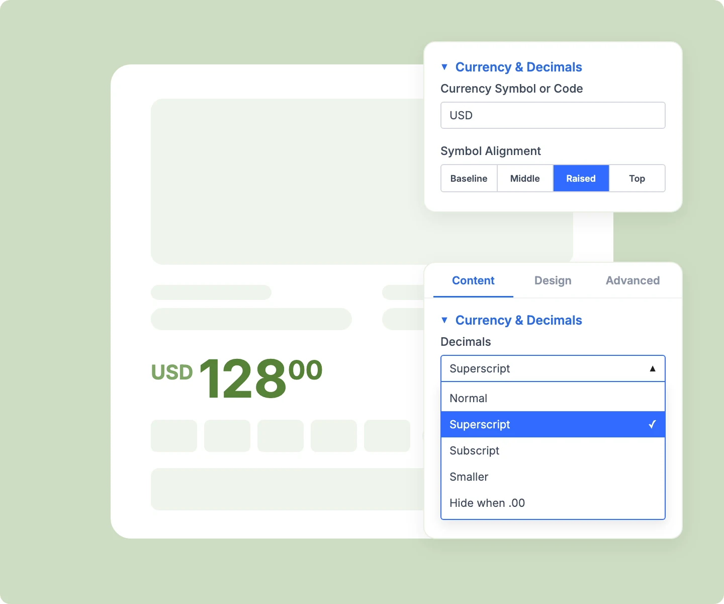 Divi WooCommerce Price With Currency Code and Superscript Decimals