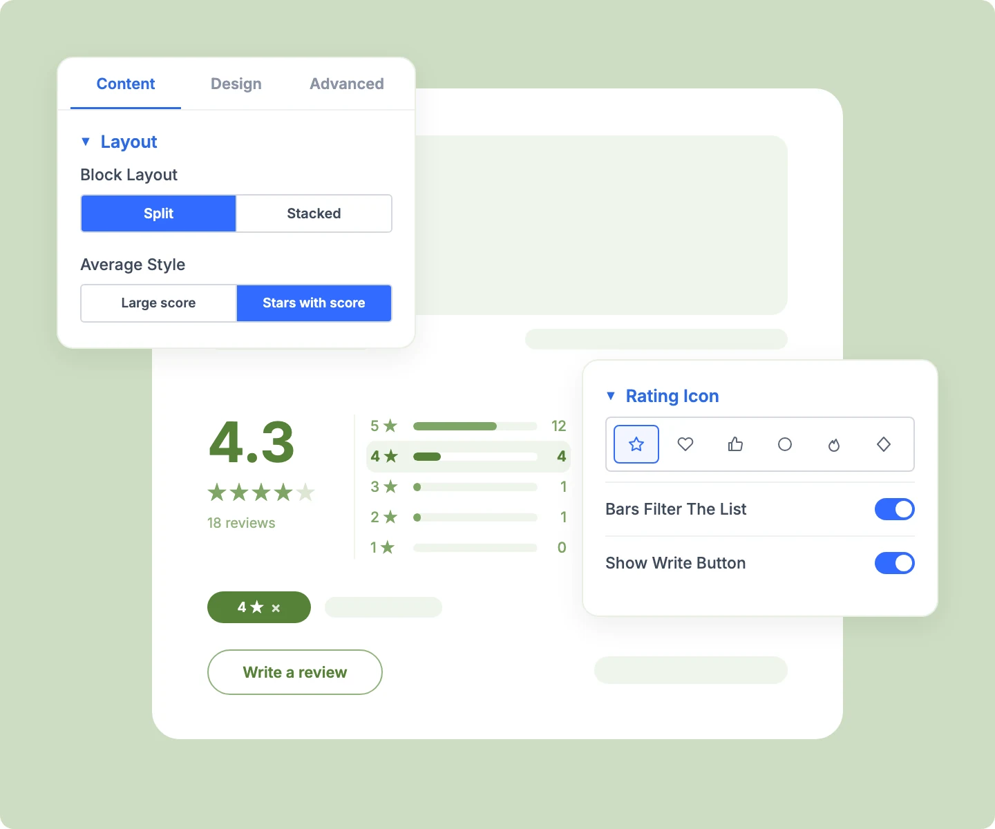 Divi WooCommerce Rating Summary With Breakdown Bars