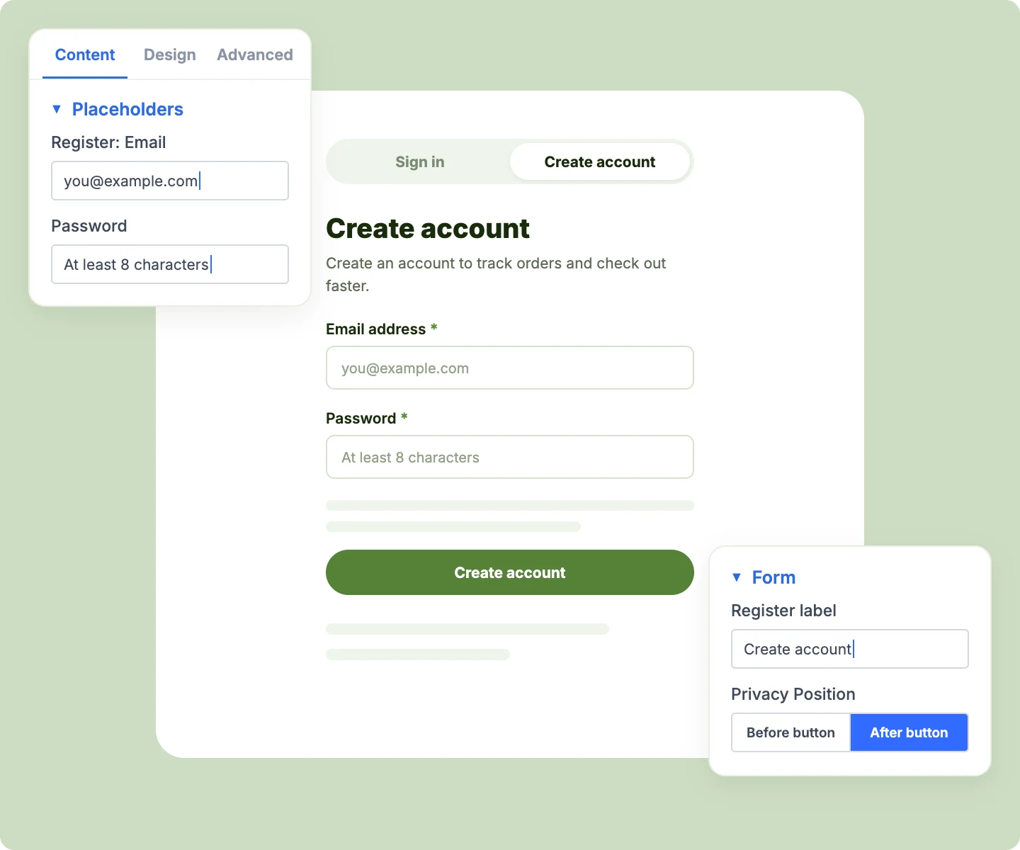 Divi WooCommerce Register Form With Custom Wording