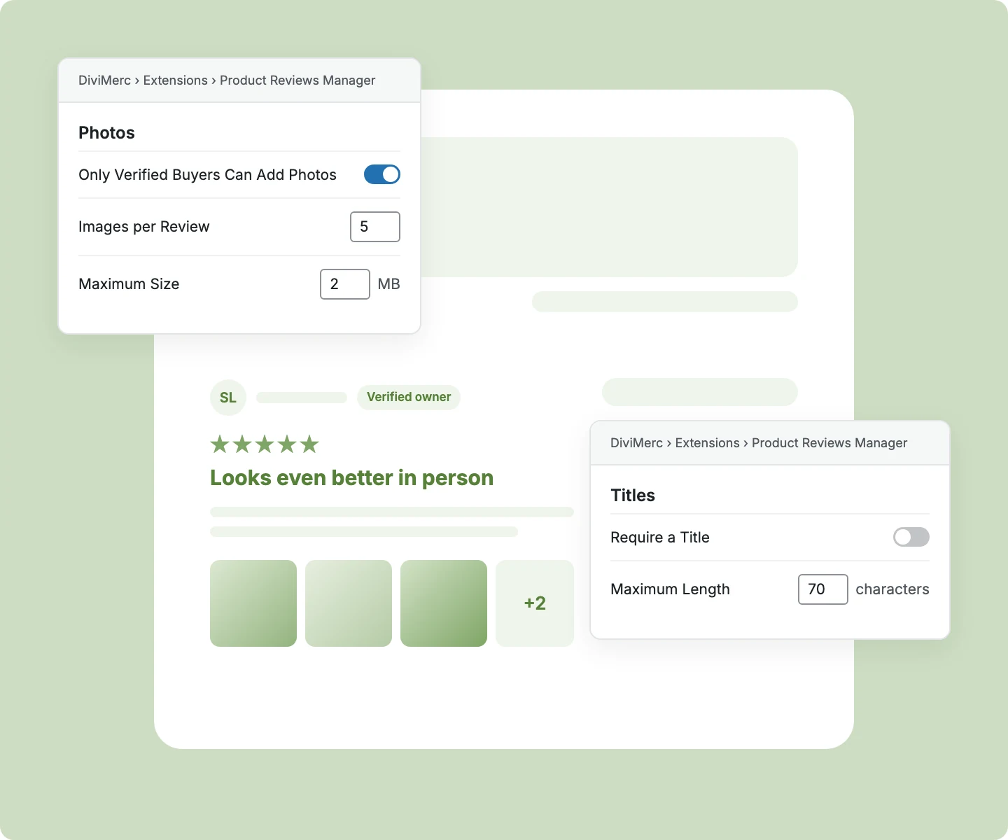 Divi WooCommerce Product Reviews With Photos and Titles